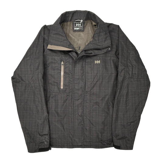 Helly Hansen Checked Waterproof Jacket - XL Grey Polyester