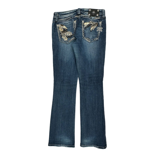 Miss Me Boot Cut Jeans - 31W UK 10 Blue Cotton Blend