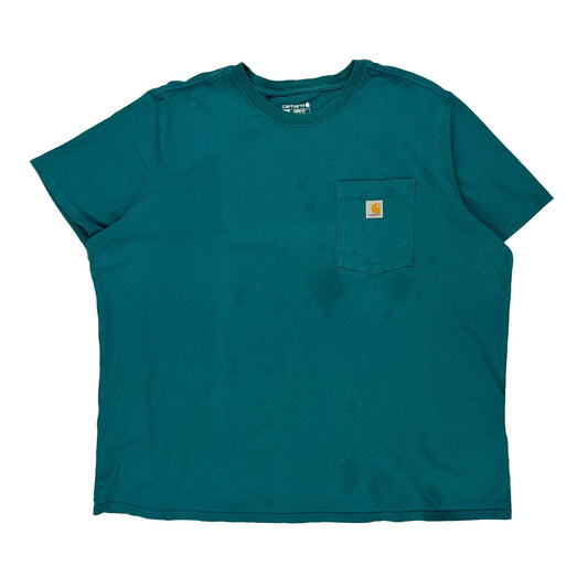 Carhartt T-Shirt - 2XL Green Cotton