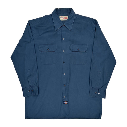 Dickies Shirt - Large Blue Cotton