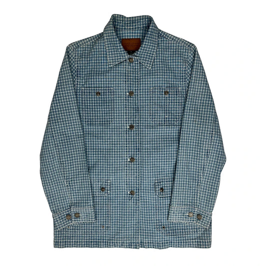 Ralph Lauren Checked Chore Jacket - Large Blue Denim