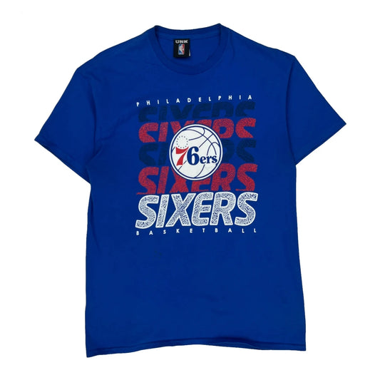 Vintage Philadelphia 76Ers Unk Nba T-Shirt - Medium Blue Cotton