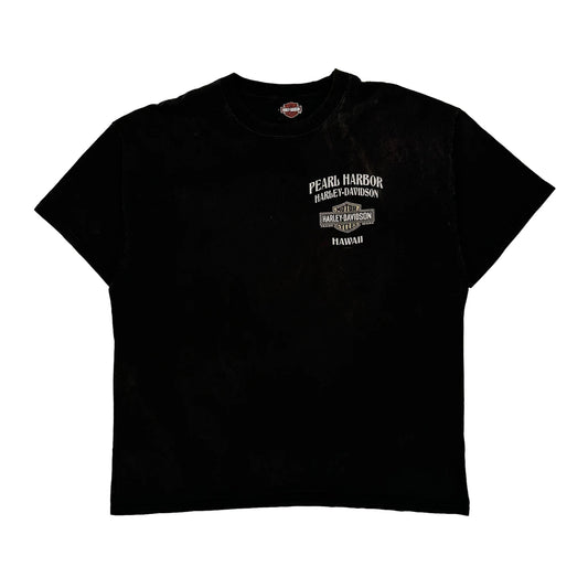 Harley Davidson Graphic T-Shirt - XL Black Cotton