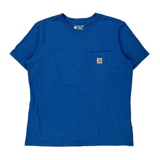 Loose Fit Carhartt T-Shirt - Large Blue Cotton