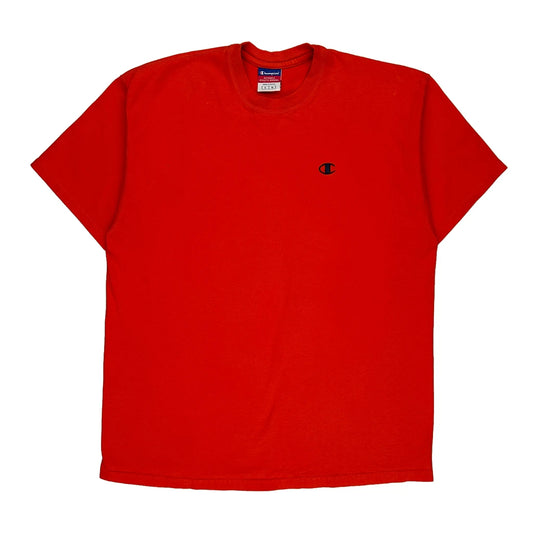 Champion T-Shirt - Large Red Cotton