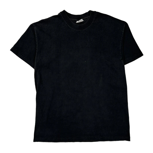 Blank Hanes Single Stitch T-Shirt - XL Black Cotton