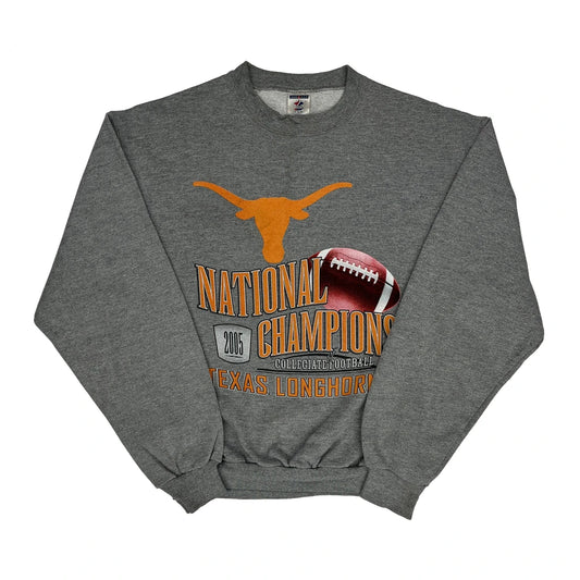 Texas Longhorns Jerzees College Sweatshirt - Medium Grey Polyester Blend