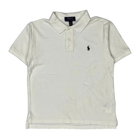 Age 10-12 Polo By Ralph Lauren Polo Shirt - Medium White Cotton
