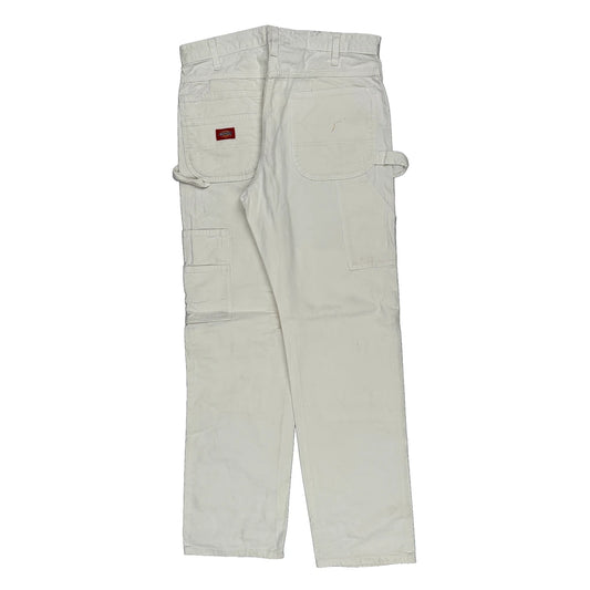 Dickies Carpenter Trousers - 31W 31L White Cotton