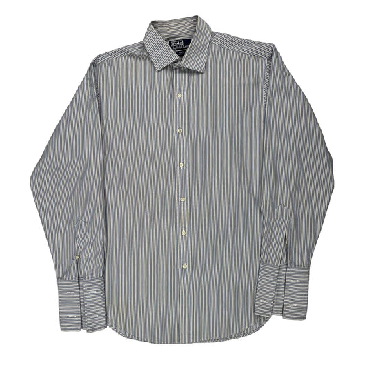 Polo By Ralph Lauren Striped Shirt - Medium Blue Cotton