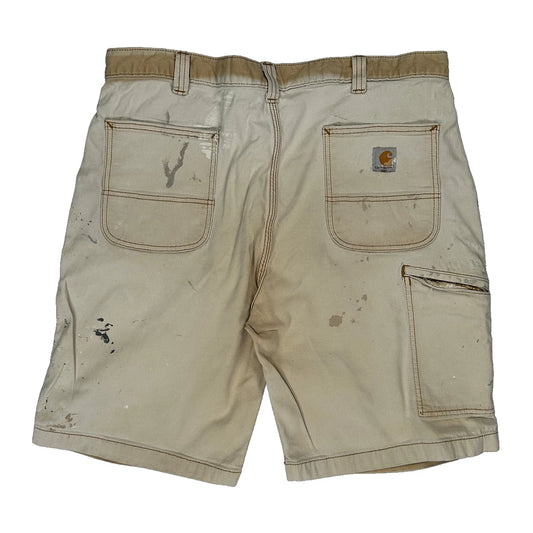 Carhartt Carpenter Shorts - 36W 10L Beige Cotton