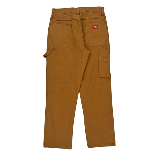 Dickies Carpenter Trousers - 31W 32L Brown Cotton