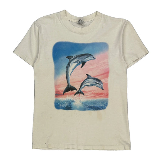 Anvil Graphic T-Shirt - Medium White Cotton