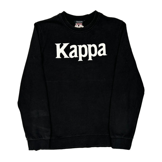 Logo On Back Kappa Spellout Sweatshirt - Medium Black Cotton