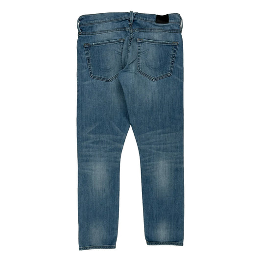 Made In Usa True Religion Jeans - 32W UK 10 Light Wash Cotton Blend