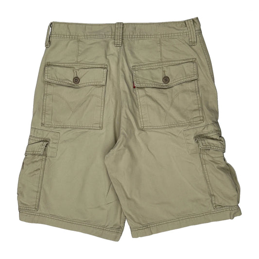 Vintage Levis Cargo Shorts - 34W 11L Beige Cotton