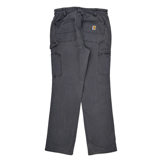 Loose Fit Carhartt Carpenter Trousers - 29W UK 10 Grey Cotton