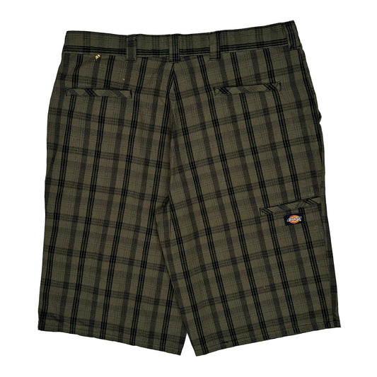 Dickies Checked Chino Shorts - 38W 10L Brown Cotton