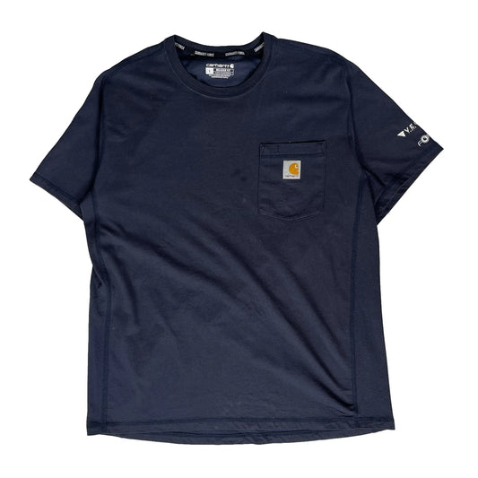 Carhartt Force Carhartt T-Shirt - Large Navy Cotton