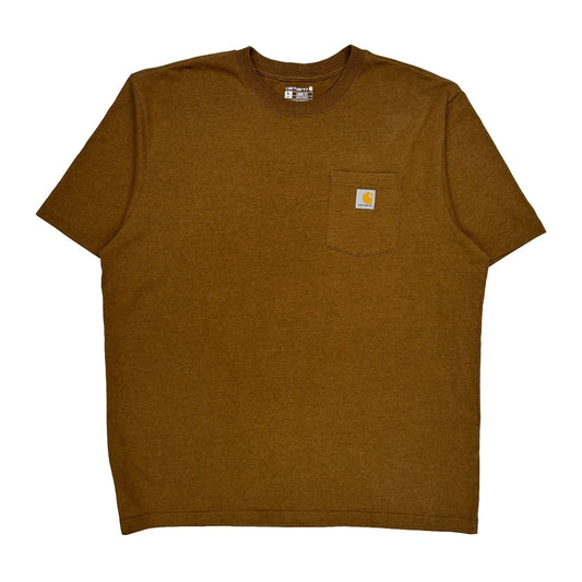 Vintage Loose Fit Carhartt Tall T-Shirt - XL Brown Cotton