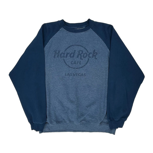 Las Vegas Hard Rock Cafe Graphic Sweatshirt - 2XL Blue Cotton Blend