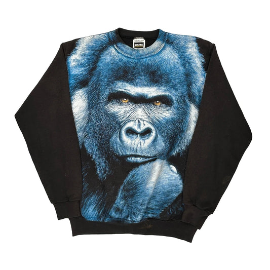 Tultex Graphic Sweatshirt - Large Black Cotton