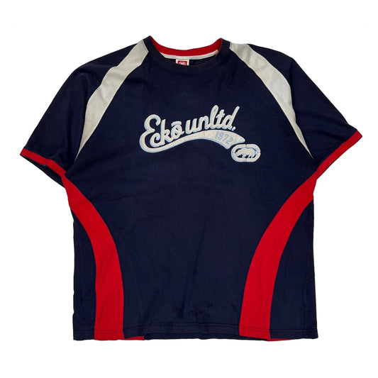 Ecko Unltd Graphic T-Shirt - XL Navy Cotton