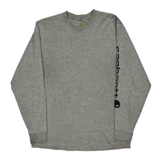 Carhartt Long Sleeve T-Shirt - Medium Grey Cotton