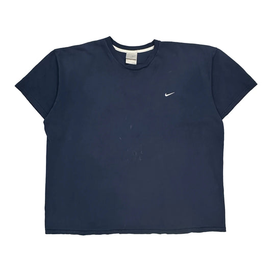 Nike T-Shirt - 2XL Navy Cotton