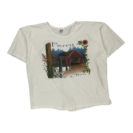 Anvil Single Stitch T-Shirt - 2XL White Cotton