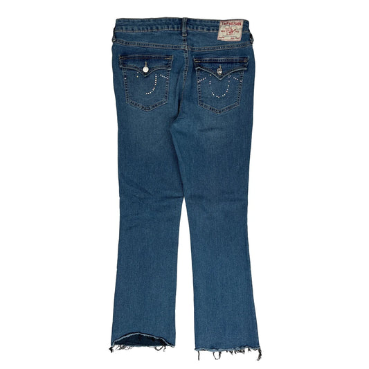 True Religion Boot Cut Jeans - 32W UK 12 Blue Denim