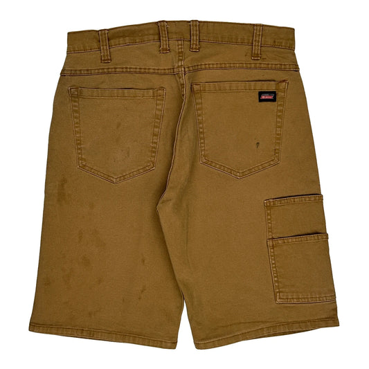 Dickies Carpenter Shorts - 32W 11L Brown Cotton Blend