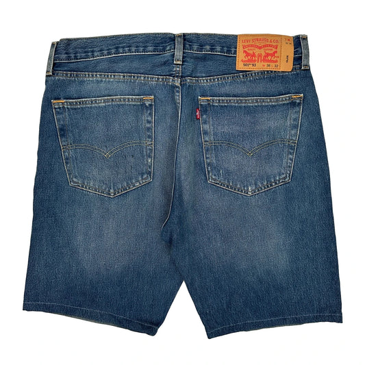 Levis Denim Shorts - 36W 10L Dark Wash Cotton