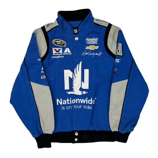 Nationwide Nascar Bomber Jacket - Medium Blue Polyester