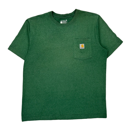 Relaxed Fit Carhartt T-Shirt - Large Green Cotton Blend