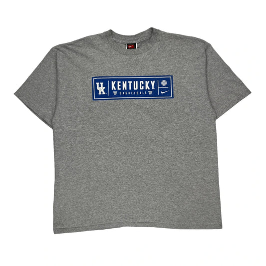 Kentucky Basketball Nike College T-Shirt - XL Grey Cotton