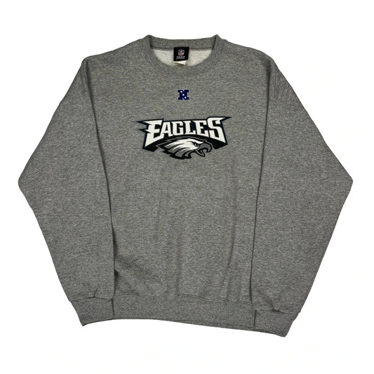 Philadelphia Eagles Nfl Sweatshirt - XL Grey Cotton Blend