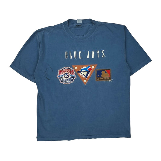 Blue Jays Waves Graphic T-Shirt - 2XL Blue Cotton