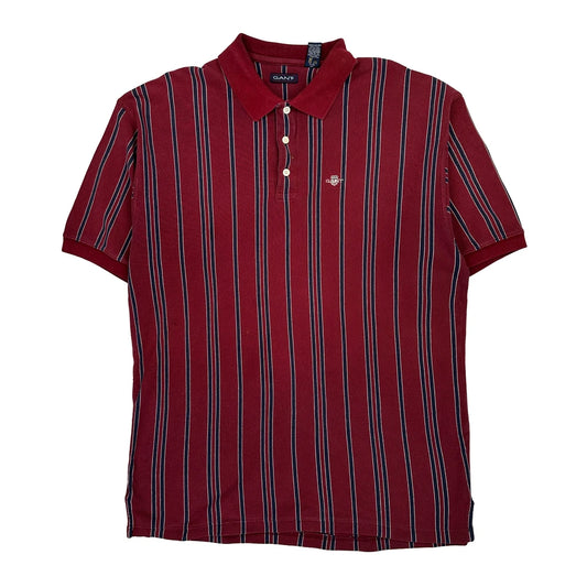 Gant Striped Polo Shirt - XL Blue Cotton