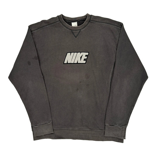 Nike Spellout Long Sleeve T-Shirt - Large Black Cotton
