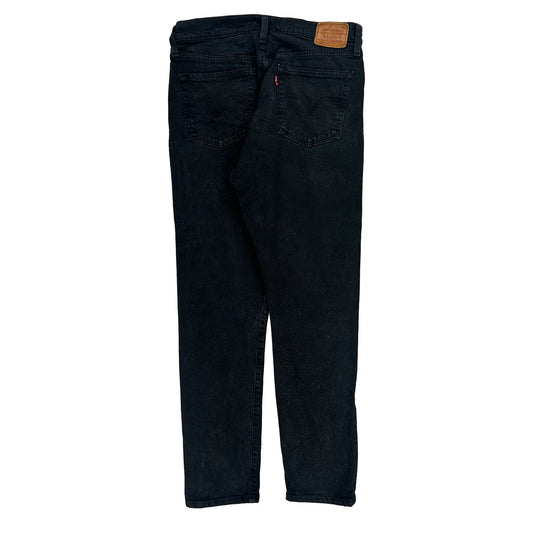501 Levis Jeans - 30W 28L Black Cotton Blend