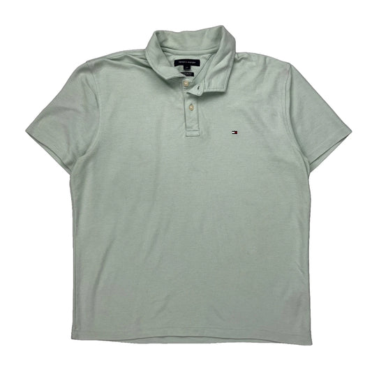 Tommy Hilfiger Polo Shirt - Large Green Cotton