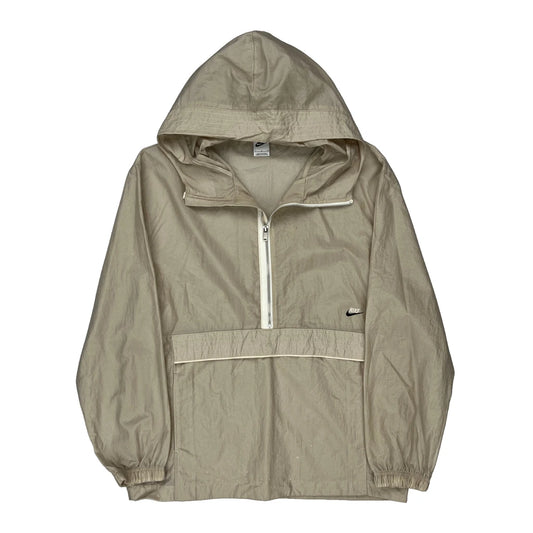 Nike Windbreaker - Large Beige Nylon