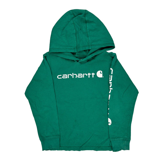 Age 7 Carhartt Hoodie - Small Green Cotton