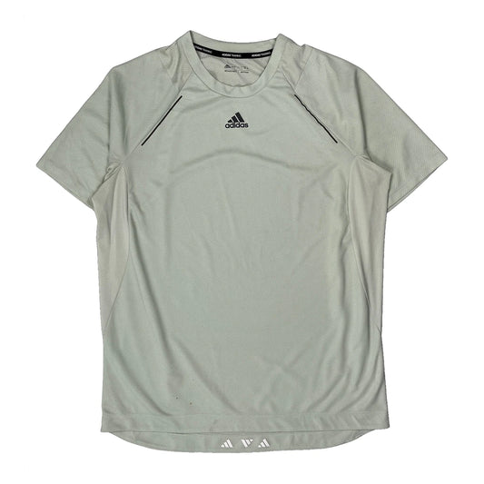 Vintage End Plastic Waste Adidas T-Shirt - Large White Polyester