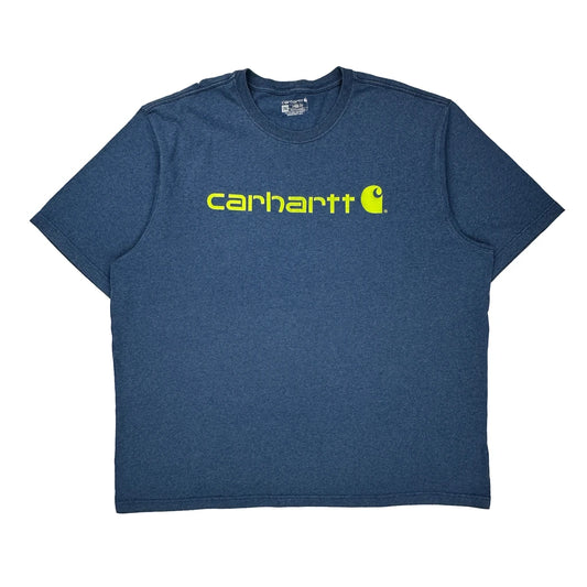 Carhartt Spellout T-Shirt - 2XL Blue Cotton