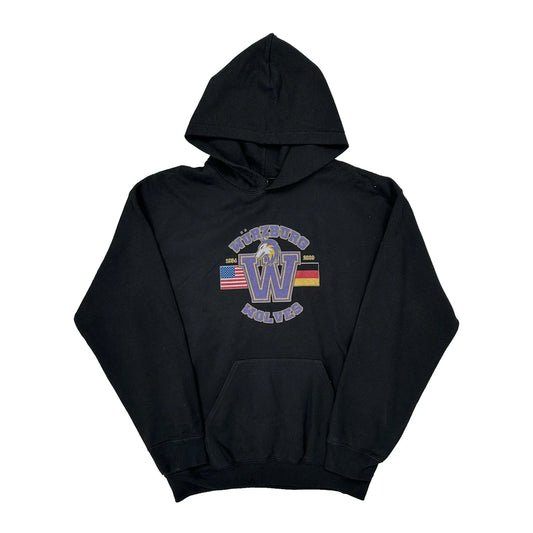 Würzburg Wolves Gildan Graphic Hoodie - Medium Black Cotton