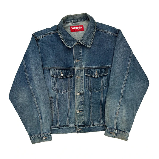 Wrangler Denim Jacket - 2XL Blue Cotton