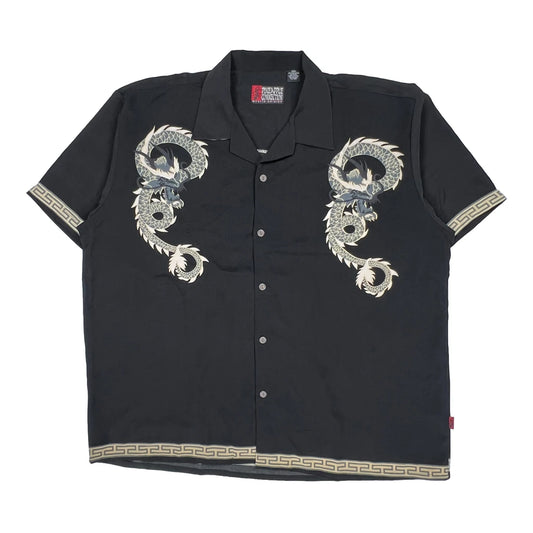 Pineapple Connection Hawaiian Shirt - 2XL Black Polyester