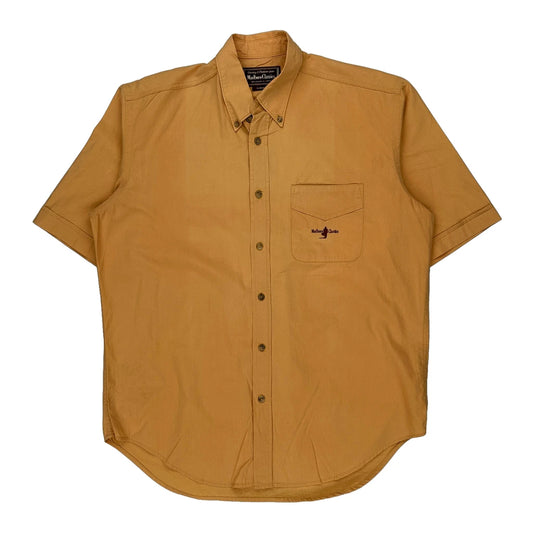Marlboro Classics Short Sleeve Shirt - Large Orange Cotton